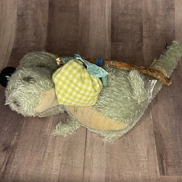 Vintage Antique Plush toy Dinosaur Gator Mr Snapsworth, OOAK toy handmade toy - Picture 9 of 16
